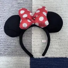ミニーマウス カチューシャ リボン 赤