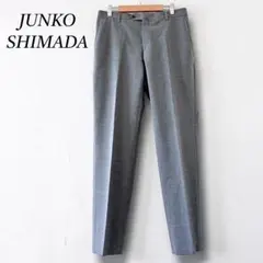 美品【ジュンコシマダ】スラックスパンツ テーパードパンツ センタープレス グレーのサムネイル