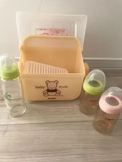 プーさん電子レンジ用哺乳瓶消毒器 哺乳瓶