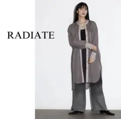 RADIATE メッシュロングシャツ　袖スリット入り　ノーカラーシャツ　美品