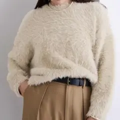 ur's シャギーオーバーサイズニット M ライトベージュ