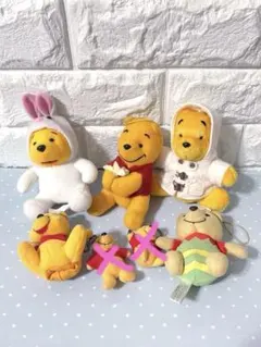 くまのプーさん ぬいぐるみ まとめ売り 5点 平成レトロ 着ぐるみ ダッフル