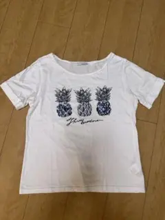 BEATRICE パイナップル スパンコール Tシャツ ホワイト 40のサムネイル