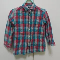 Bebe チェック柄長袖シャツ 100cm