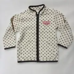 フリースジャケット ドット柄　100
