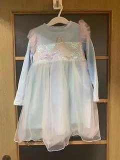 マーメイドワンピース　暖かい　120 水色