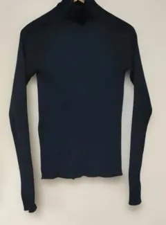 ETRE TOKYO☆ホールガーメントタートルニットプルオーバー☆紺