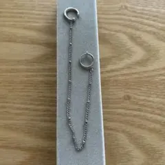 シルバー ノーズフック　チェーン付き イヤーカフ