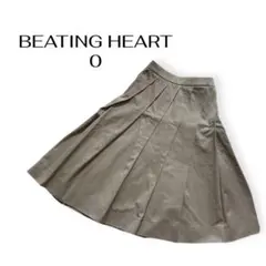 BEATING HEART タック　プリーツスカート　ベージュ系　0 日本製