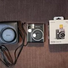 FUJIFILM instax mini 40 チェキ 黒 ケース付き