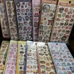 ボンボンドロップシール　和柄　12枚セットコンプリート　富士山　雷門鳥居　忍者