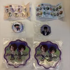 くら寿司　名探偵コナン 缶バッジ マグネットシート ラバーコースター　4点セット