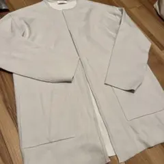 【専用】BEAUTY&YOUTH ライトグレー カーディガンノーカラー