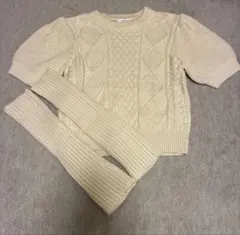 INGNI（イング） ケーブル柄アームウォーマーニット オフホワイト