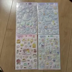 ゆめかわぷっくりBIGシール4枚セット
