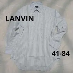 ⭐LANVIN COLLECTION ストライプ柄 長袖 ワイシャツ　41-84のサムネイル
