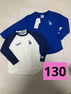 130サイズMLB ロサンゼルスドジャース　長袖Tシャツ　大谷翔平　山本由伸