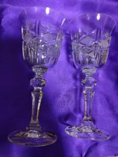 値下げ！ボヘミアングラス 　ワイングラス 2個セット