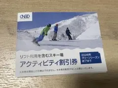 日本駐車場開発　アクティビティ割引券１枚　リフト　スキー　 2026年
