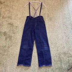 ストラップ付きダークブルーオーバーオール 150サイズ