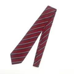 Y602-116　dunhill ダンヒル ネクタイ ボルドー ストライプ