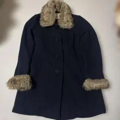 novy natural ファー付きネイビーコートのサムネイル
