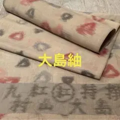 大島紬 着物 764 はぎれ 紬 アンティーク 生地 布 ハギレ古布 村山大島紬