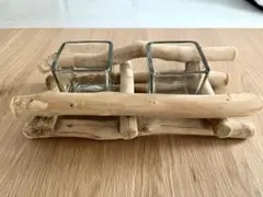 流木　ガラスポット　花瓶　自然　北欧　ナチュラル雑貨　ウッド　木製　アンティーク