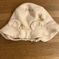 ジェラートピケ クマ耳付き帽子