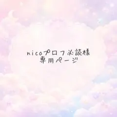 nico☆nicoプロフ必読 nico☺︎プロフ必読様専用ページ - メルカリ