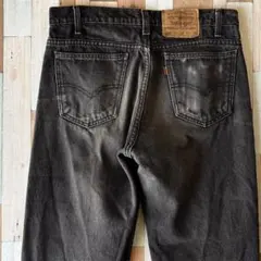 【鬼ヒゲ!!】90s Levi's 505 後染め ブラック 実寸W32L30