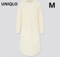 ワッフルクルーネックワンピース（長袖）