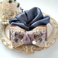 ⭐3516⭐❣️大人可愛い春夏アクセ❣️オリジナル✴インド刺繍リボンシュシュ