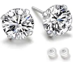 シルバー925 CZダイヤモンドピアス