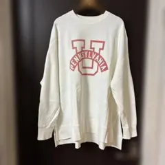 美品＊ジャーナルスタンダードレリューム＊製品染めカレッジスリットスウェット