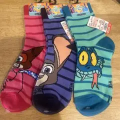 ズートピア2 キャラクターソックス 3足セット