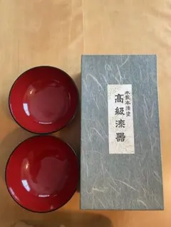 【アンティーク】漆塗り・お椀　10客セット 夫婦飯椀 地の粉（大・小） 古代朱/溜セット 2客セット 木製 漆