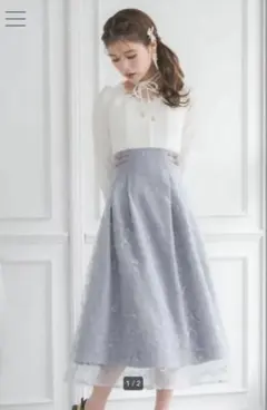 couture by ROJITA フラワー刺繍ドッキングワンピースのサムネイル