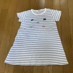 最終値下げ！超美品‼️ファミリア ストライプ 半袖ワンピース 110cm 日本製