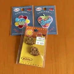 メロンパンナちゃん木製ボタン 2個入り　ワッペン2枚