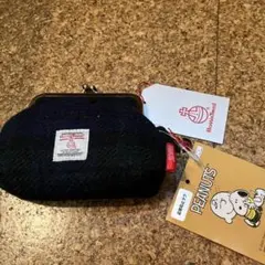 スヌーピー ハリスツイード コラボ　がま口ポーチ