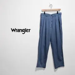 ラングラー　90s　ソフトデニムパンツ　タックジーンズ　ストレート　ブルー　32のサムネイル