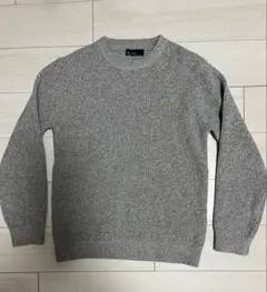 GLR 畦編みクルーネックニット グレー M