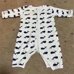 KHK様　プチバトー　クジラ柄　ロンパース 6m/60cm