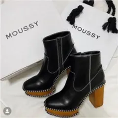 moussy ウッドソールブーツ