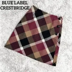 超美品★ブルーレーベルクレストブリッジ スカート ウール チェック 36