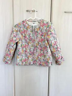 I LOVE J 小花柄　ジャケット　アウター　ノーカラー　キルティング