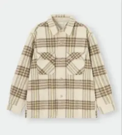 GU シャギーチェックオーバーサイズシャツ