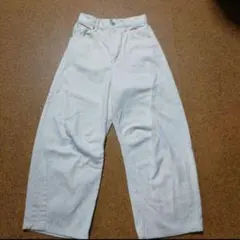 生成り　コットンのワイドパンツ　1度のみ着用　美品