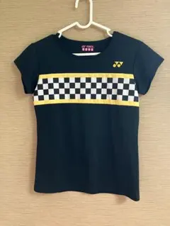 YONEX 半袖Tシャツ JP S 黒/チェック柄